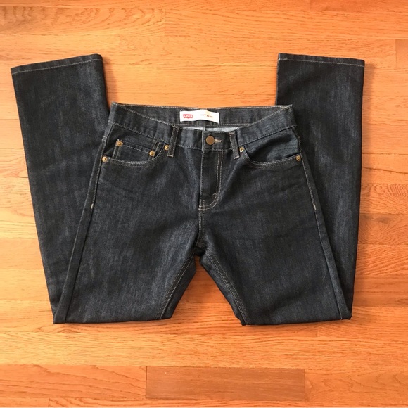 Boy’s Levis 14 Reg 27 x 27 Dark Denim 511 Slim - Picture 2 of 7